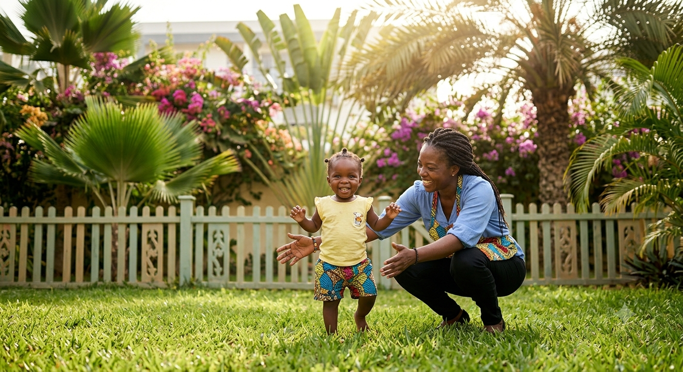 Premiers pas au jardin — Crèche Sainte Félicité